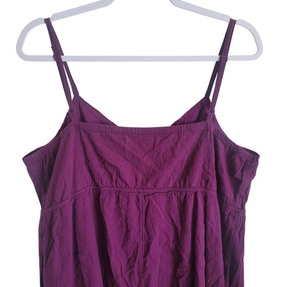 Old Navy Maternity Babydoll Midi Dress Women's Size XL Purple Crochet Lace Trim - Picture 6 of 10